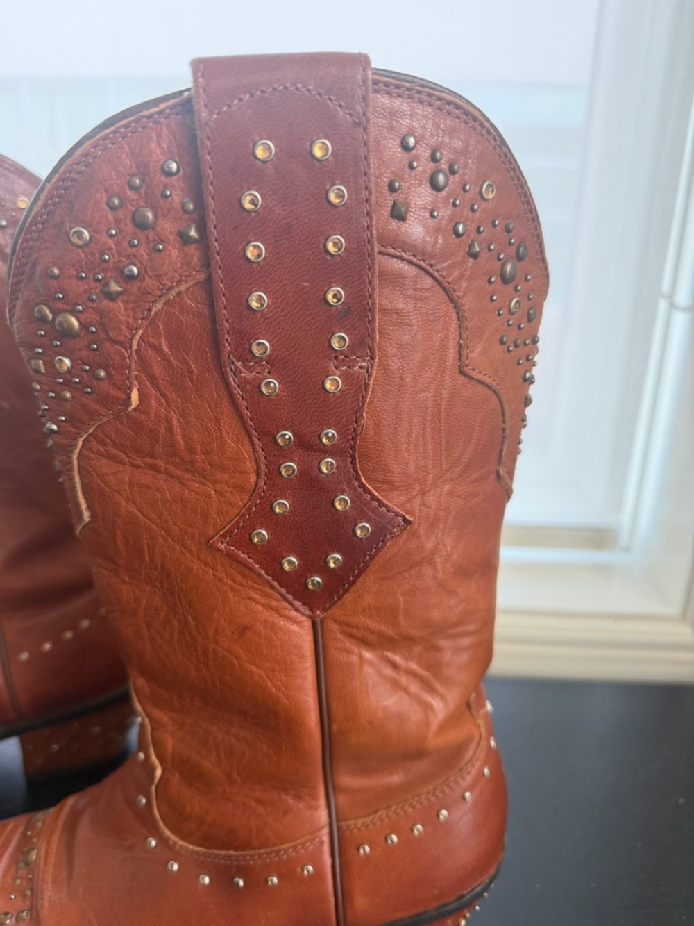 Ariat Brown Studded Western Heeled Boots 10012913 - Picture 3 of 11